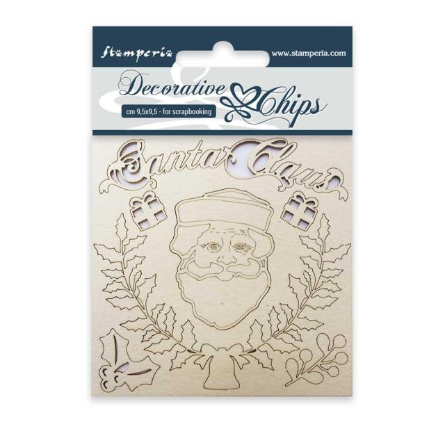 SCB06 Decorative Chips 9.5 x 9.5cm Santa Claus