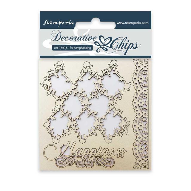 SCB07 Decorative Chips 9.5 x 9.5cm Lace Border