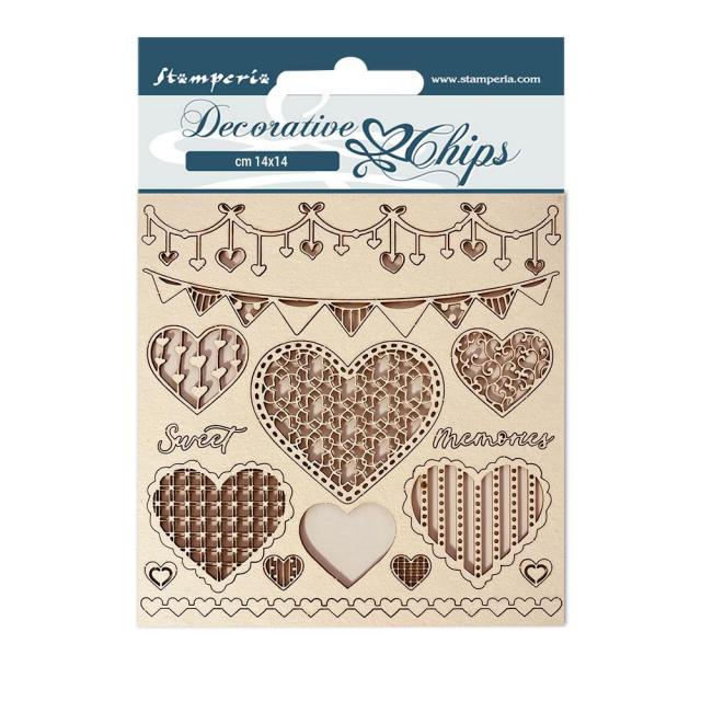 SCB127 Decorative Chips 14 x 14cm DayDream Hearts