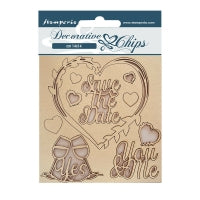 SCB136 Decorative Chips 14 x 14cm You and Me Save the Date