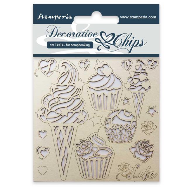 SCB14 Decorative Chips 14 x 14cm Ice Cream