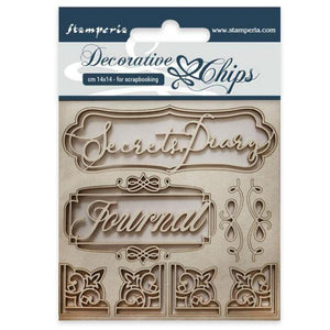 SCB25 Decorative Chips 14 x 14cm Secret Diary