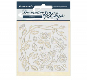 SCB44 Decorative Chips 14 x 14cm Passion Roses