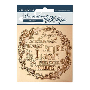 SCB57 Decorative Chips 14 x 14cm Sleeping Beauty Garland Love