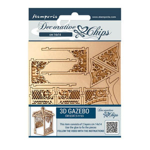 SCB63 Decorative Chips 14 x 14cm Sleeping Beauty Gazebo 2 Pieces