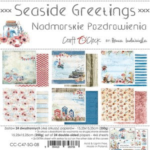 Seaside Greetings 8 x 8 Double Sided