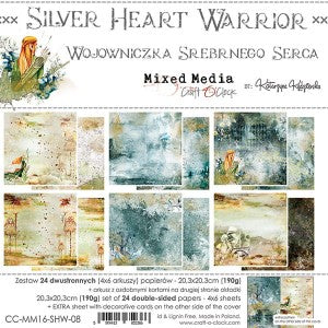 Silver Heart Warrior 8 x 8 Double Sided