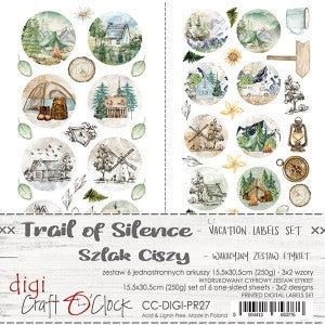 Trail of Silence Digital Labels Set 6 x 12
