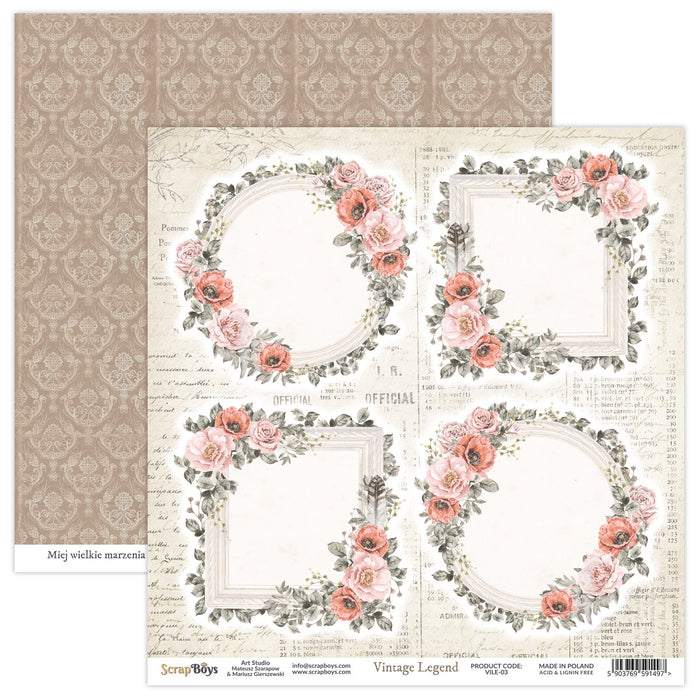 Vintage Legend 03 Double Sided 12 x 12