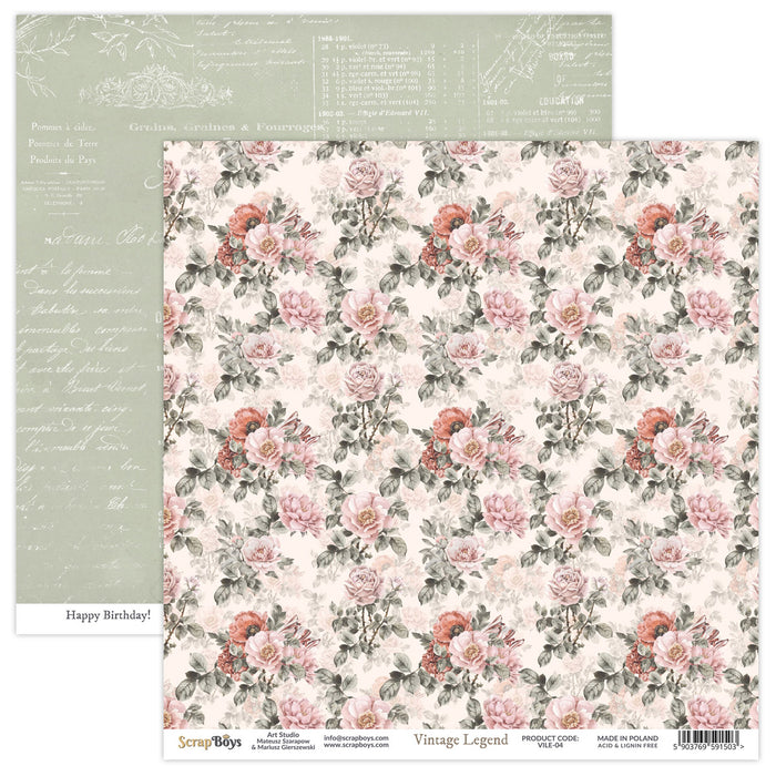 Vintage Legend 04 Double Sided 12 x 12