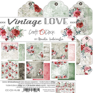 Vintage Love 8 x 8 Double Sided