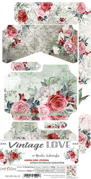 Vintage Love Junk Journal Extras 6 x 12