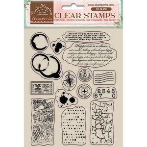WTK160  Clear Stamp 14x18 Create Happiness Elements