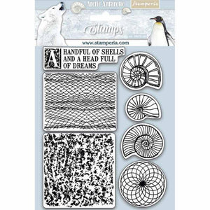 WTKCC177 HD Natural Rubber Stamp 14x18 Shells