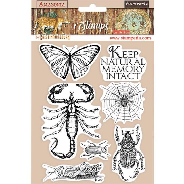 WTKCC193 HD Natural Rubber Stamp 14x18 Amazonia Butterfly