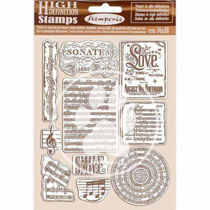 WTKCC197 HD Natural Rubber Stamp 14x18 Passion Music