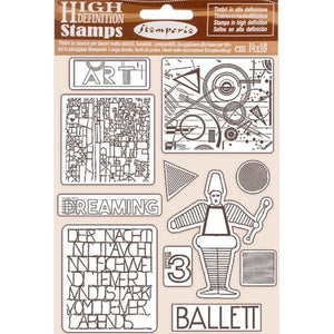 WTKCC213 HD Natural Rubber Stamp 14x18 Bauhaus Ballet