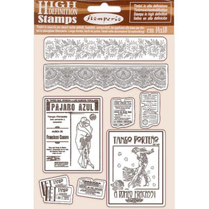 WTKCC216 HD Natural Rubber Stamp 14x18 Desire Borders and Frame