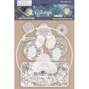 WTKCC219 HD Natural Rubber Stamp 14x18 Cosmos Infinity Essence Symbols