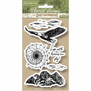 WTKCCR07 HD Natural Rubber Stamp 10x16.5 Forest Eagle