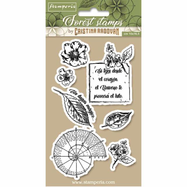 WTKCCR08 HD Natural Rubber Stamp 10x16.5 Forest Botanical