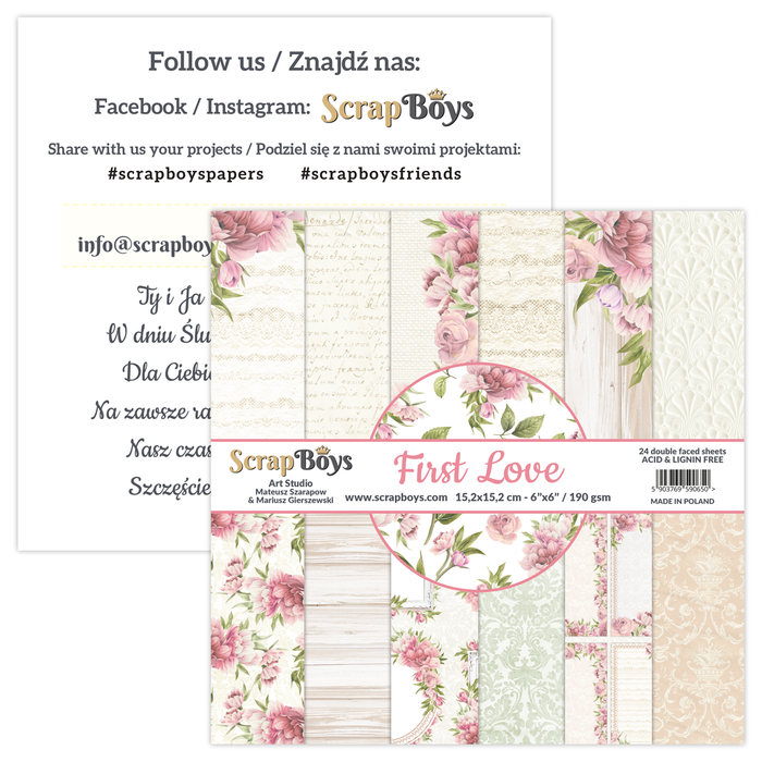 First Love 6x6 Double Sided Pad
