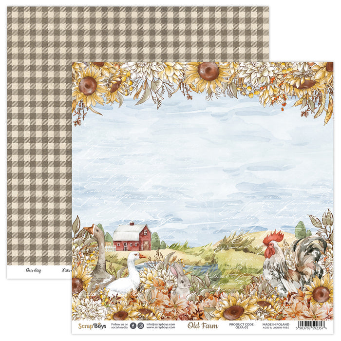 Old Farm 01 Double Sided 12 x 12