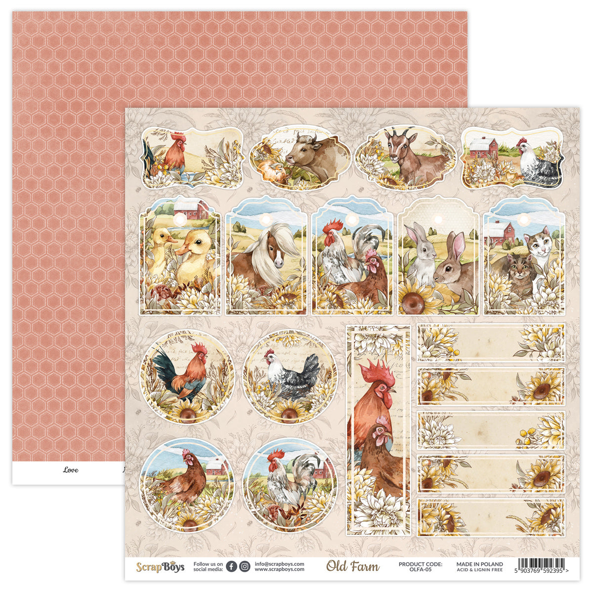 Old Farm 05 Double Sided 12 x 12 – Miniature Luxuries & Papers