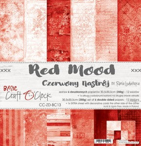 Basic Red Mood 12 x 12 Double Sided