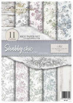RP037 Rice Paper A4 ITD Set/11 Shabby Chic