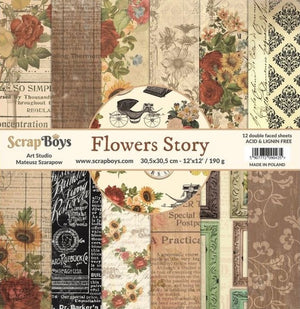 Flowers Story 12 x 12 Double Sided Pad