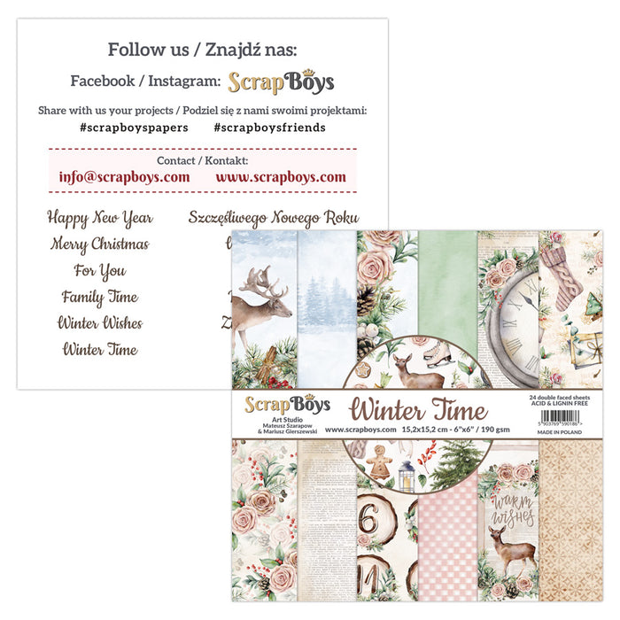 Winter Time 6x6 Double Sided Pad